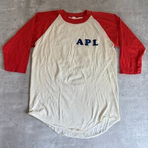 Vintage 80s raglan shirt 3/4 sleeve length baseball shirt size medium